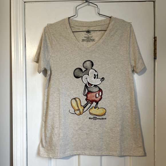Disney Tops - Disney Parks authentic Mickey shirt heathered cream size small NWOT